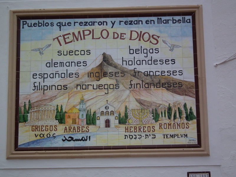 information, close-up, spain, marbella, no people, travel destinations, representation, architecture, day, human representation, sign, travel, wall - building feature