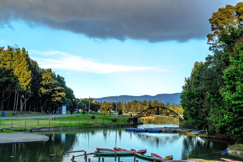 lake, plant, cloud - sky, no people, sky, water, tranquil scene, day, nature, colombia, 4K, bogota, transportation, nautical vessel, outdoors, tranquility