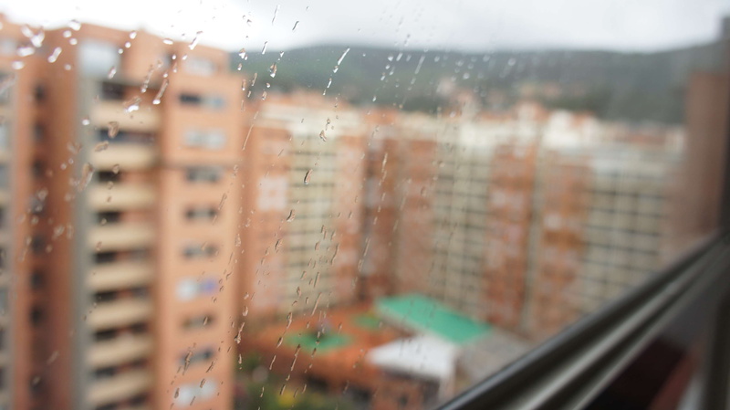 indoors, close, day, raindrop, wet, no people, built structure, colombia, water, drop, glass - material, rainy season, nature, rain, architecture, bogota