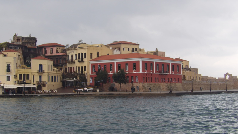 colour, 4K, houses, sky, water, city, nature, built structure, crete, old, rippled, travel, day, residential district, travel destinations, chania, waterfront