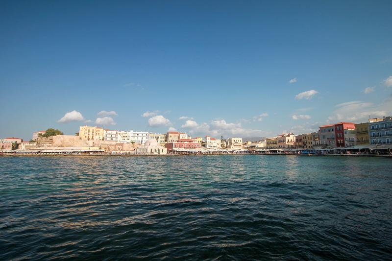 rippled, mediteranean, 4K, water, port, architecture, city, built structure, cloud - sky, building exterior, xania, chania, waterfront, blue, travel, sea