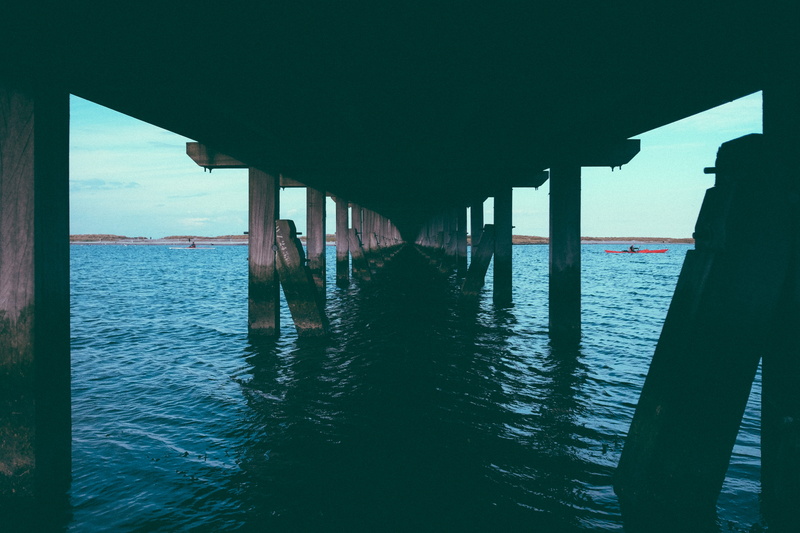 outdoors, wood, below, day, pier, silhouette, under, waterfront, beach, built structure, architectural column, sky, 4K, nature, sea, københavn s, water