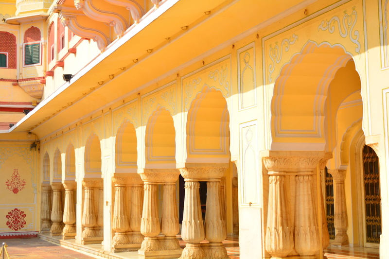in a row, no people, ornate, india, the past, the pink city, architectural column, history, architecture, heritage, jaipur, travel, built structure, religion
