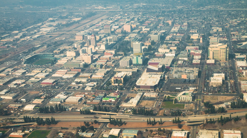 crowded, residential district, city life, downtown fresno, skyscraper, aerial view, high angle view, transportation, fresno, modern, urban sprawl, apartment
