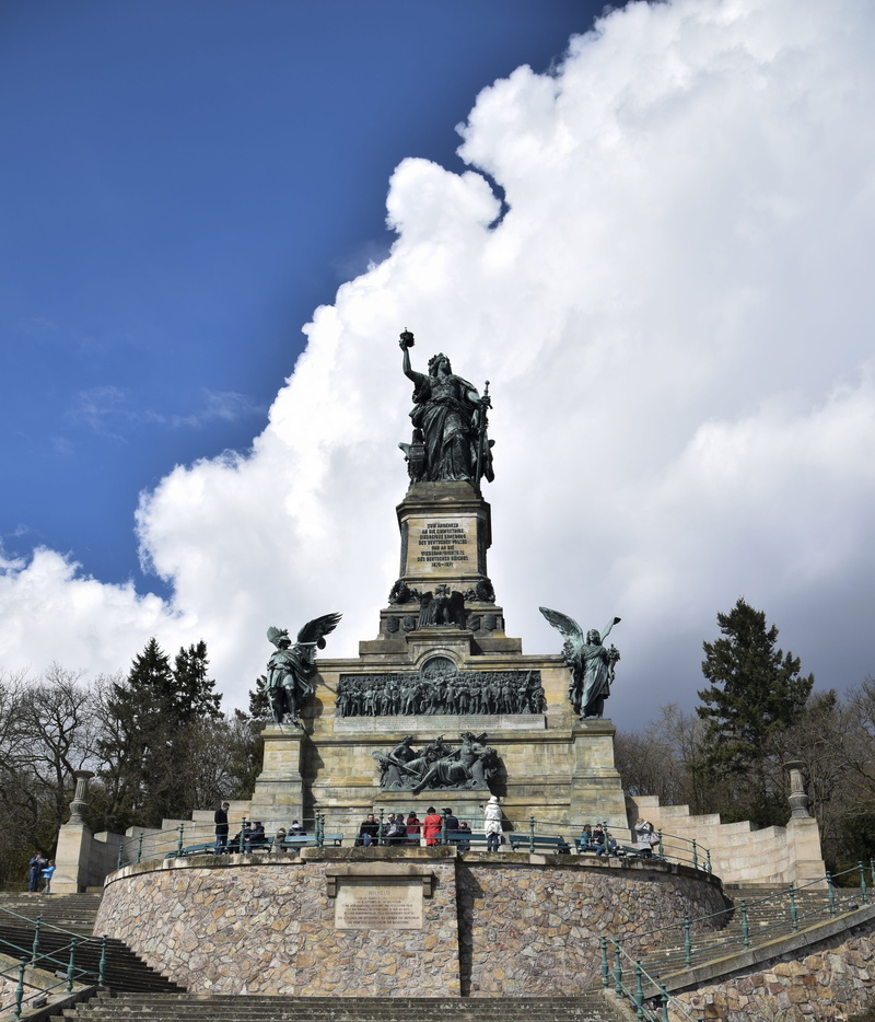 travel destinations, art and craft, tourism, empire, hesse, nature, nationalism, places of interest, niederwalddenkmal, statue, rhine, male likeness, niederwald