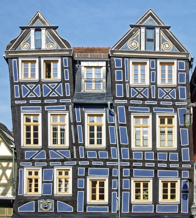 building, window, sunlight, building exterior, 5K, hesse, no people, historic center, outdoors, day, architecture, side by side, low angle view, germany