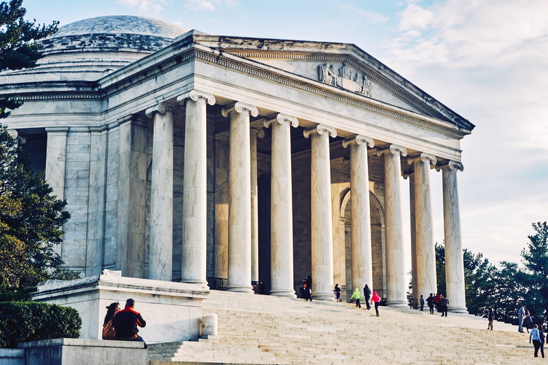 cloud - sky, courthouse, museum, tourism, day, 5K, people, the past, building, real people, outdoors, thomas jefferson memorial, memorial, capital, colonnade