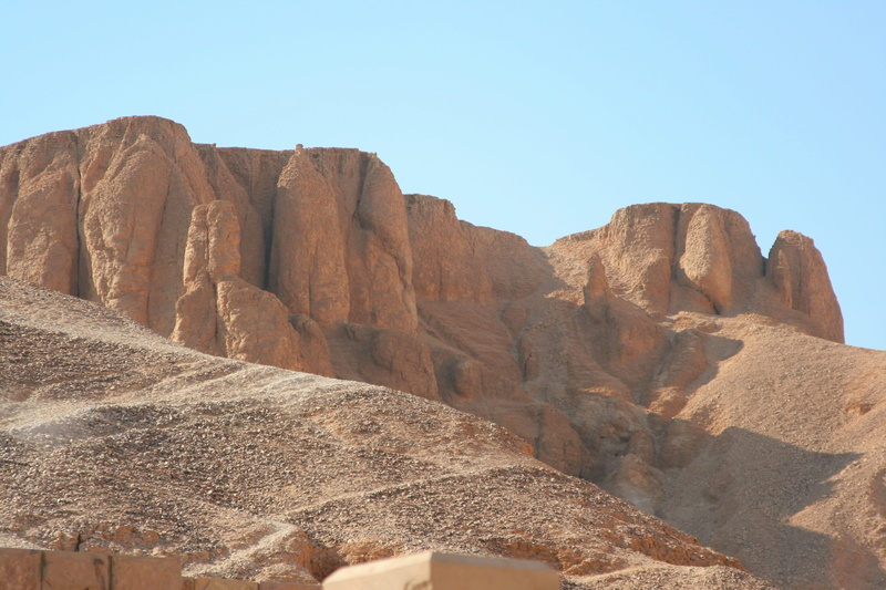 scenics - nature, geology, tranquil scene, day, sky, eroded, archaeology, 2K, rock, outdoors, mountain, clear sky, climate, no people, ancient, luxor