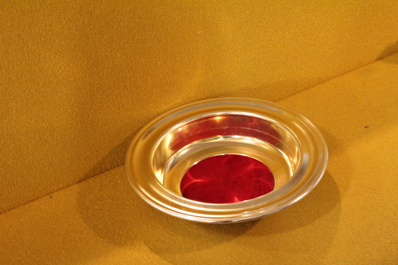 charity, no people, table, red, container, glass, church, drink, giving, refreshment, freshness, still life, offering, directly above, glass - material
