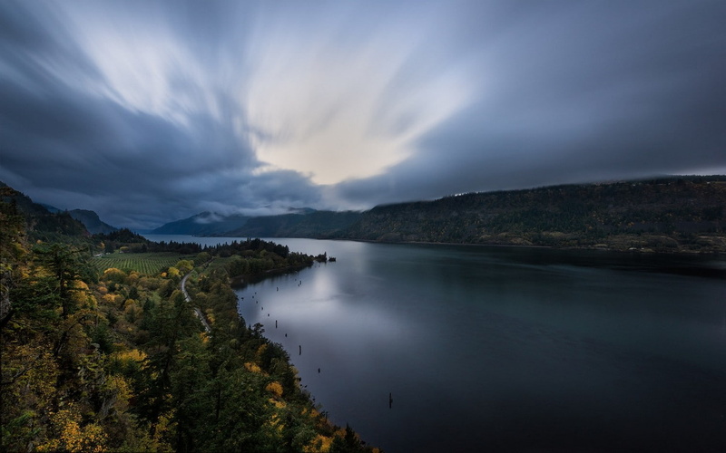 720P, oregon, landscape, forest, hill, river, field, 1500x938, nature