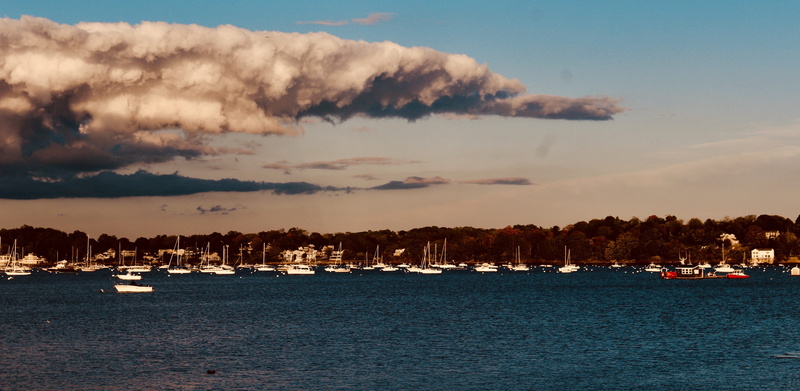 yacht, beauty in nature, mode of transportation, scenics - nature, transportation, boats, salem, nautical vessel, fall, cloud - sky, sky, sailboat, built structure
