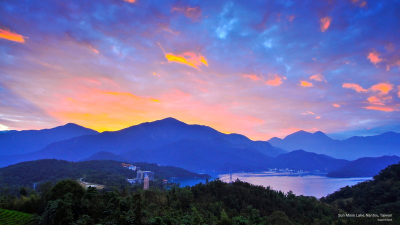 taiwan, moon, 2K, Asia, nantou, lake, sun