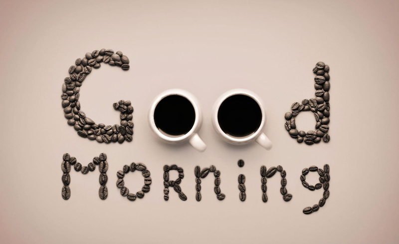 1080P, black, two, colored background, drink, single word, communication, Morning, cups, text, no people, Good, Coffee, studio shot, still life, indoors
