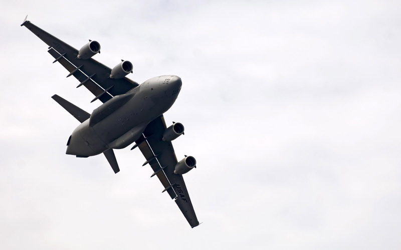 C-17 Globmaster, military aircraft, 1080P, warplanes