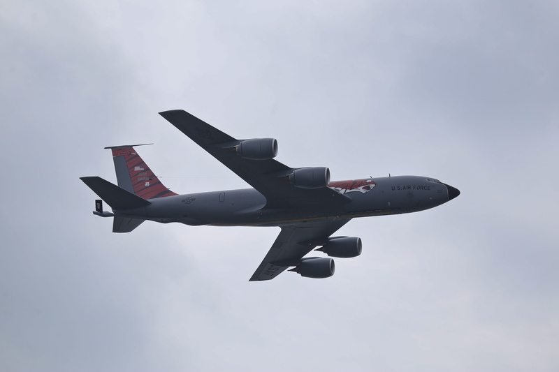 sky, no people, aerospace industry, flying, kc-135r, on the move, military airplane, military, stratotanker, nature, fly, low angle view, airshow, aerobatics