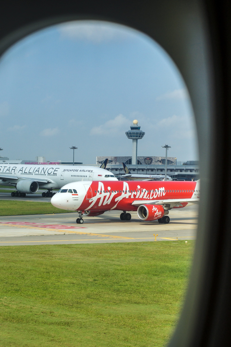 aircraft, grass, runway, departure, passenger, window, plane, asia, plant, glass - material, outdoors, international, travel, nature, vacation, changi