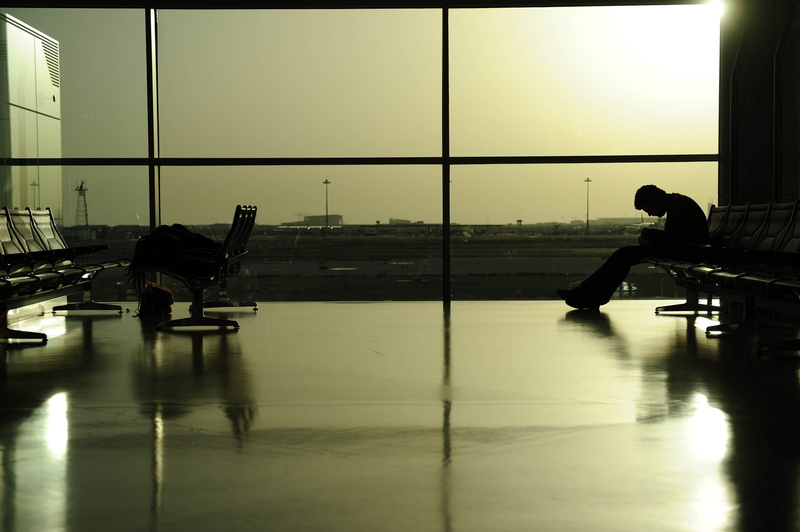 travel Locations, commercial Airplane, tourist, nature, indoors, reflection, silhouette, tiled floor, airport, people, station, architecture, men, black