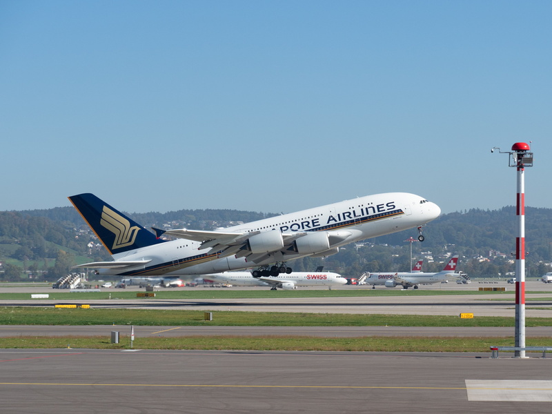 climate, air vehicle, transportation, copy space, take off, commercial airplane, airport runway, sky, a380, start, travel, flying, blue, aerospace industry