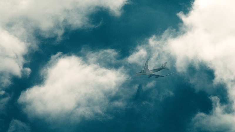 Height, 400, B-747, singapore, passenger, 1080P, airlines, flight, Boeing, The sky, clouds, The plane