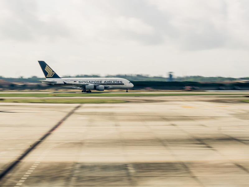 motion, sky, gray, business Travel, runway, arrival, business, panning, airfield, travel, landing, mode of transportation, air, airliner, corporate jet