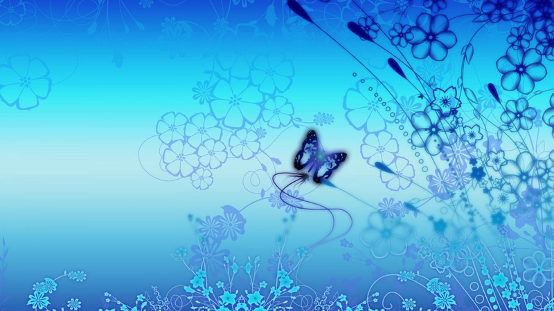 1080P, backgrounds, abstract, digital, bubble, swimming, water, decoration, computer Graphic, illustration, beautiful, butterfly, blue background, line
