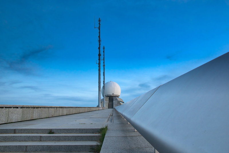 dome, observation, sky, communication, satellite dish, cloud - sky, stairs, built structure, daytime, alsace, broadcasting, global communications, blue