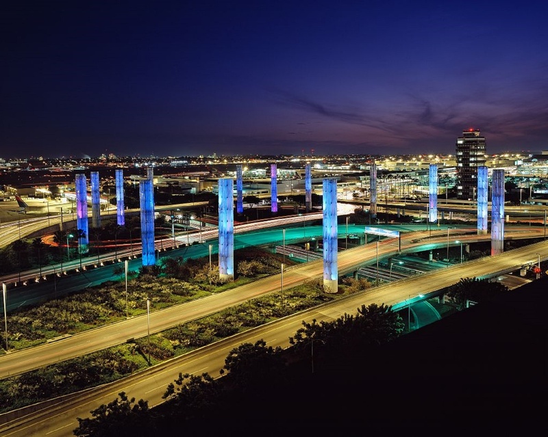 speed, road, parking, light trail, multiple lane highway, long exposure, los angeles, office building exterior, night, sky, high angle view, motion, traffic