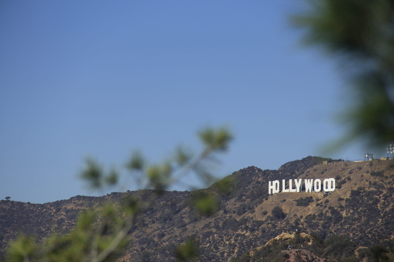 griffith observatory, nature, western script, low angle view, sky, capital letter, solid, sign, rock - object, hollywood sign, thirds, lax, united states