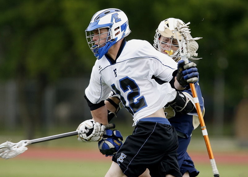 sports helmet, male, athlete, ball, front view, sport, activity, lacrosse, player, headwear, uniform, leisure activity, day, holding, lax, nature, security