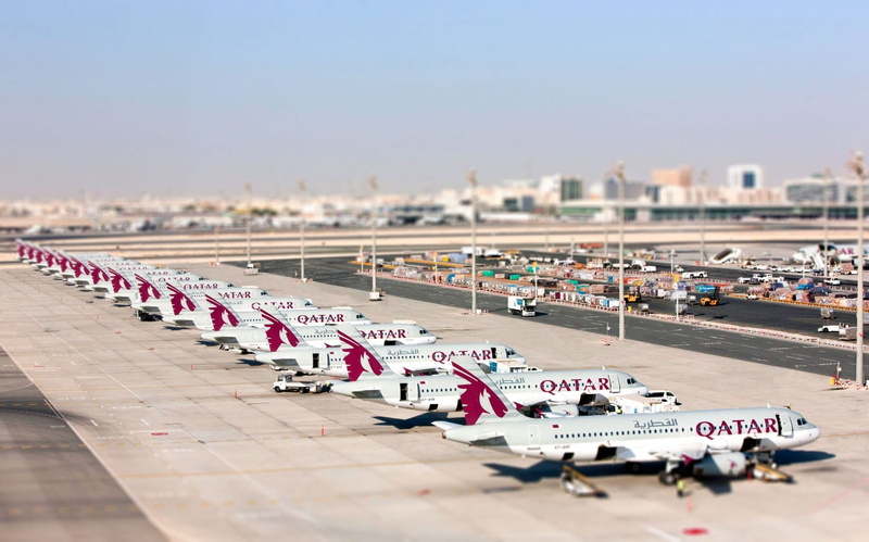 Passenger, A320, Liner, Summer, The plane, Airbus, A-320, Qatar, 1080P, Qatar Airways, The sky, Airport