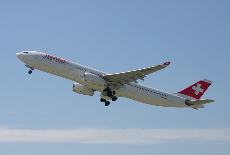plane, mid-air, on the move, travel, clear sky, wind, commercial airplane, fly, outdoors, business, flying, motion, air vehicle, airport zurich, transport