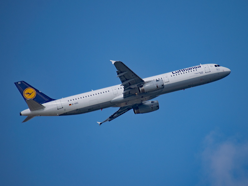 flying, passenger, engine, sky, airplane, aerospace industry, above, germany, journey, transportation, a321, start, commercial Airplane, blue, day, business