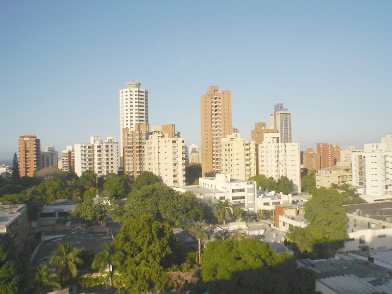 day, building, no people, Barranquilla, skyscrapers, Skyline, landscape, tall, plant, clear sky, office building exterior, cityscape, Colombia, skyscraper