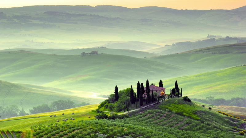 agriculture, plant, grass, beauty in nature, 4K, hill station, farm, tuscany, mountain, val dorcia, non-urban scene, land, hills, rolling hills, europe