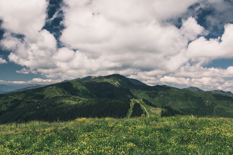austria, scenics - nature, grassland, no people, peak, zell am see, land, beauty in nature, nature, plateau, countryside, day, tranquil scene, tranquility