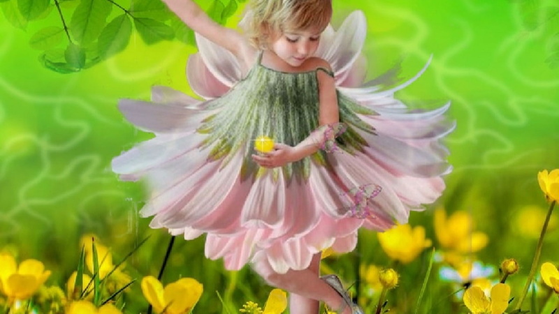 flowering plant, front view, hair, blond hair, one person, grass, easter egg hunt, green color, outdoors, child, nature, freshness, Deutschland, Gelb, innocence