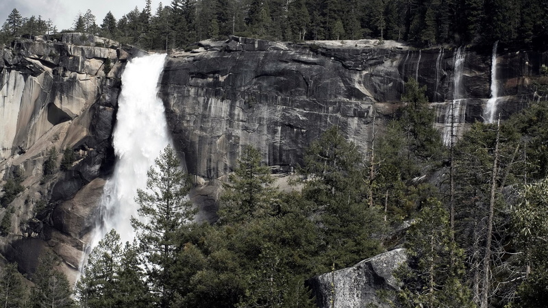 long exposure, non-urban scene, formation, rock - object, flowing water, land, falling water, flowing, motion, plant, nature, growth, power, 2K, rock formation