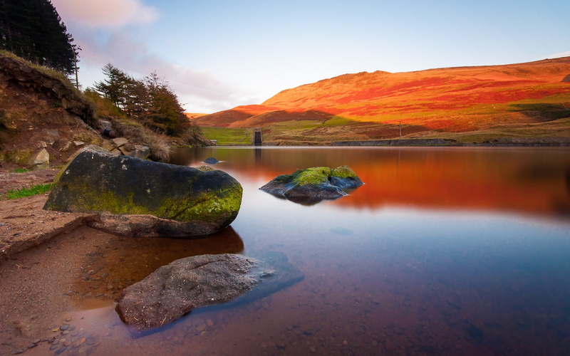 non-urban scene, solid, nature, beauty in nature, reflection, water, backgrounds for computer nature 1920x1200, lake, flowing, eroded, scenics - nature