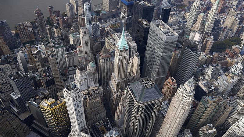city, outdoors, architecture, travel destinations, urban, tall - high, building, skyscraper, building exterior, day, aerial view, 1080P, cityscape, New York City