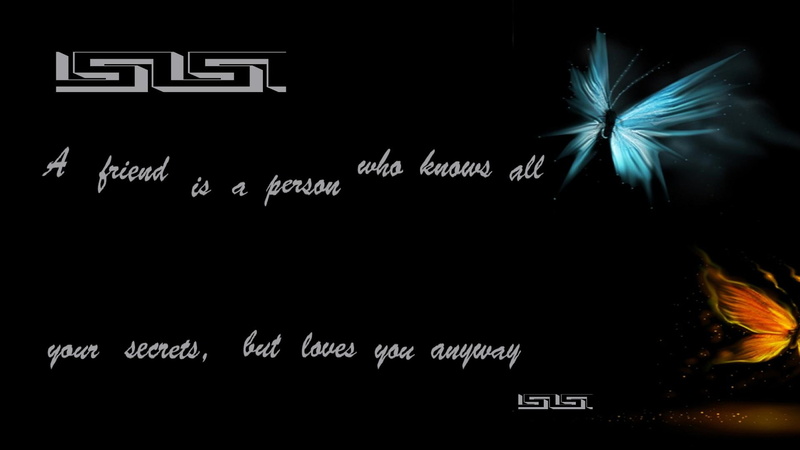 3d and abstract, 1080P, friend, butterflys, black, words, text, knows, person