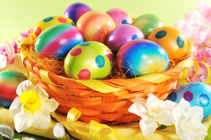 food, celebration, 5K, spring, sweet food, container, close-up, high angle view, food and drink, eggs, no people, multi colored, holiday, flowers, sweet