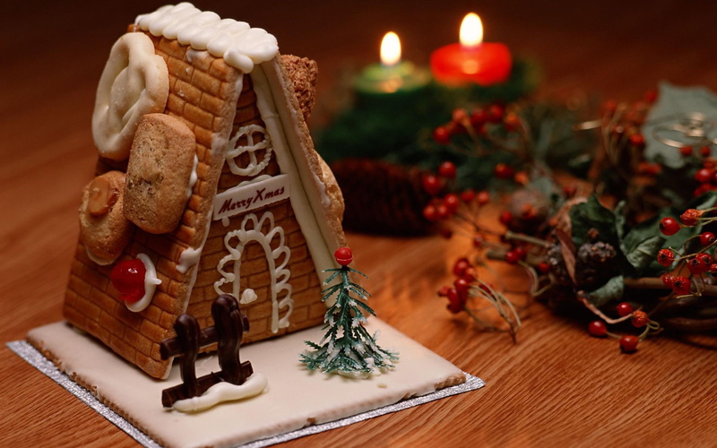 candy, sweet, beautiful, cy, design, 3d and abstract, christmans, decoration, 1080P, house