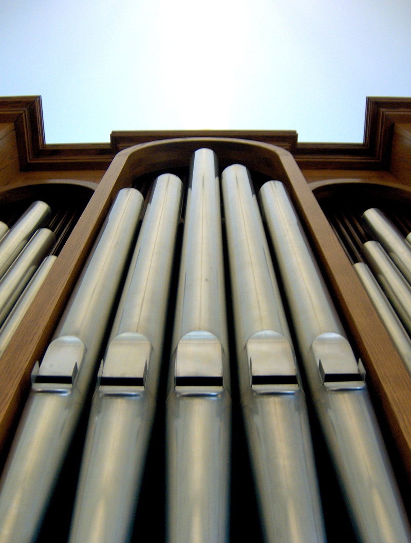 music, low angle view, pipes, no people, industry, organist, musician, pipe - tube, side by side, clear sky, nature, perform, indoors, wood - material