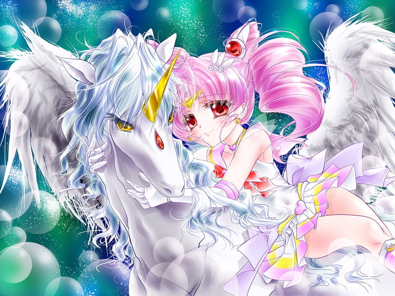 love, anime, characters, pegasus, chibiusa, dress, beautiful, girl, long, series, 720P, wings, hair, helios