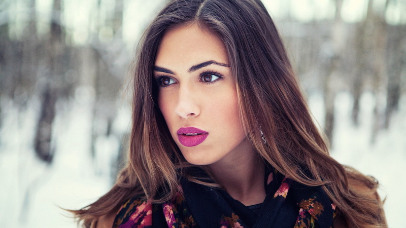 beautiful woman, beautiful woman image  1920x1080, make-up, long hair, beauty, women, looking at camera, young adult, focus on foreground, fashion, brown hair