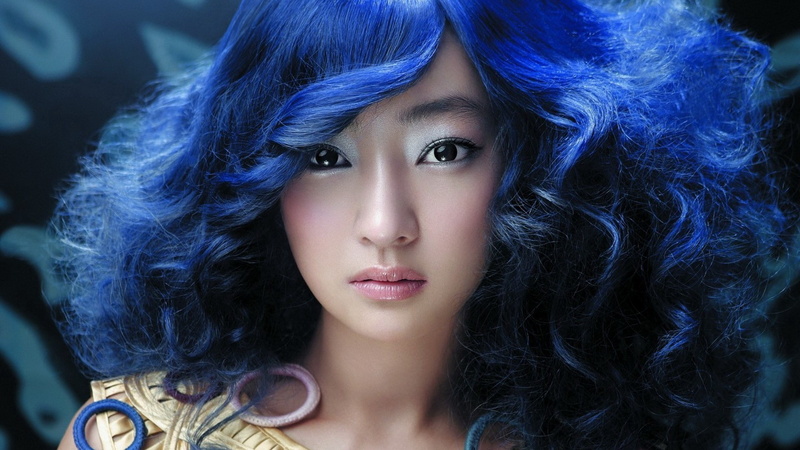 dyed hair, make-up, one person, beautiful people, human hair, long hair, hairstyle, human face, beautiful woman image  1920x1080, hair, women, 1080P, curly hair