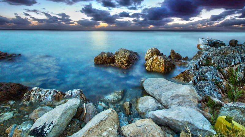 no people, beauty in nature, rock - object, scenics - nature, tranquility, cloud - sky, nature, land, horizon over water, rocky coastline, rock formation