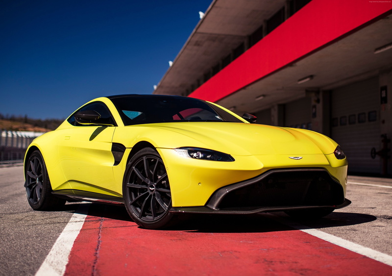4K, 4K, Aston Martin Vantage Lime Essence, 2019 Cars