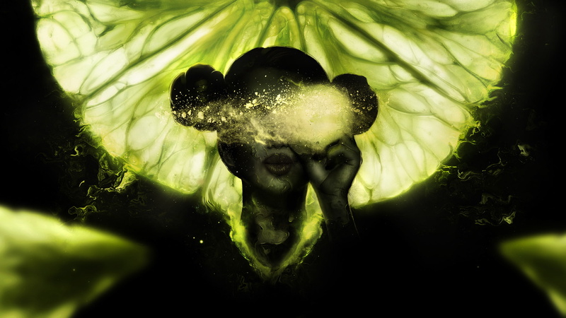 Green, Girl, CGI, 1080P, Essence