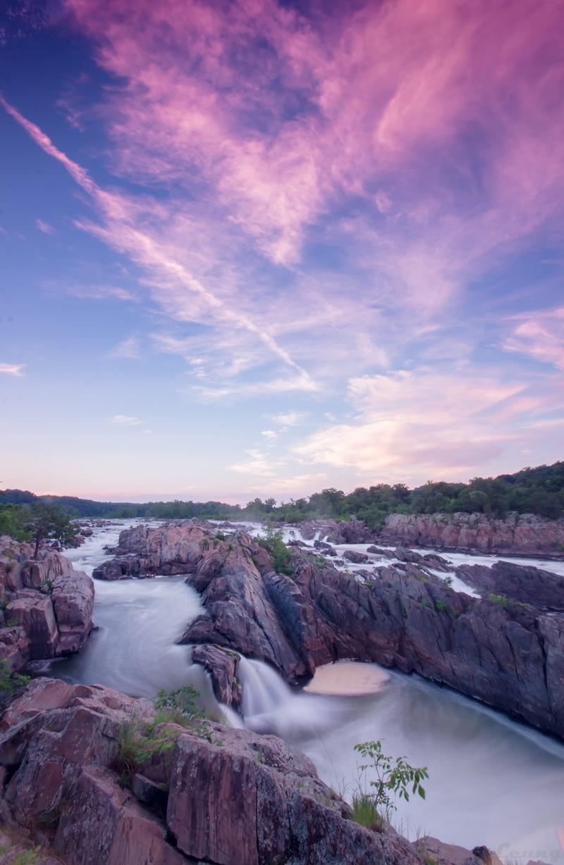 sky, Long Exposure, outdoors, beauty In Nature, falls, waterfalls, daytime, clear, landscape, great, nature, rock - Object, waterfall, photography, river